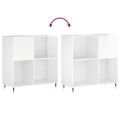 vidaXL Skrinka na platne lesklá biela 84,5x38x89 cm kompozitné drevo