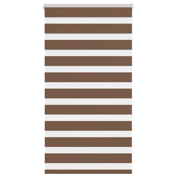 vidaXL Zebra roleta hnedá 70x150 cm šírka látky 65,9 cm polyester