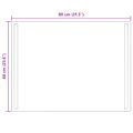 vidaXL Zrkadlo do kúpeľne s LED Priehľadná 80 x 60 cm tvrdené sklo