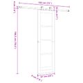 vidaXL Posuvné dvere Prírodná a biela 61 x 198,5 cm Borovicový masív