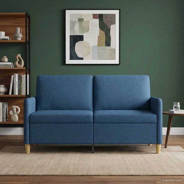 vidaXL Sofa s úložným priestorom Modrá 152 x 78 x 87 cm Polyester