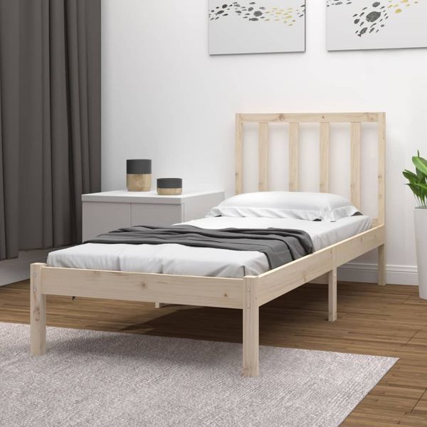 vidaXL Posteľ bez matraca 75x190 cm masívna borovica