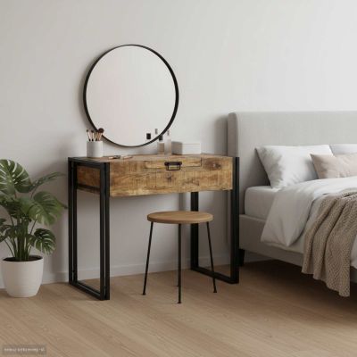 vidaXL Toaletné stolíky do spálne Hnedá 90 x 50 x 75 cm Mangový masív
