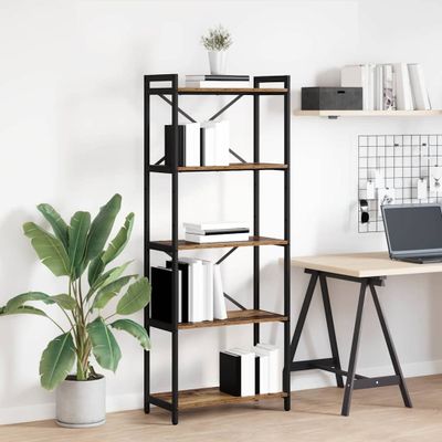 vidaXL Regál na knihy Staré drevo 60 x 30 x 155 cm Kompozitné drevo