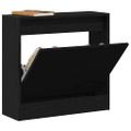 vidaXL Skriňa na topánky 60 x 21 x 57 cm Kompozitné drevo Čierny dub
