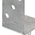 vidaXL Kotviace pätky 6 ks, strieborné 8x6x30 cm, pozinkovaná oceľ