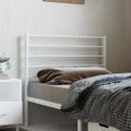 vidaXL Kovové náhradné čelo postele biele 90 cm