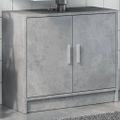 vidaXL Skrinka pod umývadlo betónovo sivá 63x29x55 cm kompozitné drevo