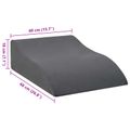 vidaXL Vankúš na nohy 68 x 40 x 18 cm PU pena Sivá