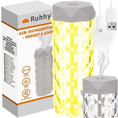 Zvlhčovač vzduchu, krištáľová RGB lampa Ruhhy 24625