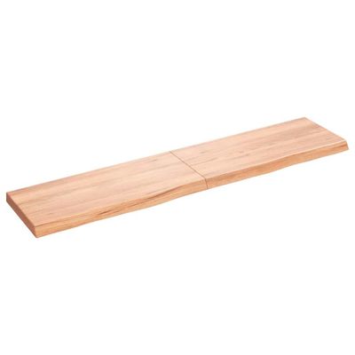 vidaXL Stolová doska bledohnedá 180x40x(2-6) cm ošetrený masívny dub