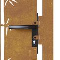vidaXL Záhradná brána 100x100 cm, corten oceľ, bambusový dizajn