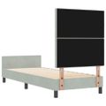 vidaXL Posteľ s pružinovým rámom Svetlosivá 80 x 200 cm Zamat