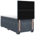 vidaXL Posteľ boxspring s matracom Tmavosivá 80 x 200 cm Zamat