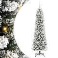 vidaXL Umelý vianočný stromček Biela 180 cm PVC, kov a plast