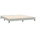 vidaXL Box Spring Posteľ s matracom Svetlosivá 180x220 cm Zamat