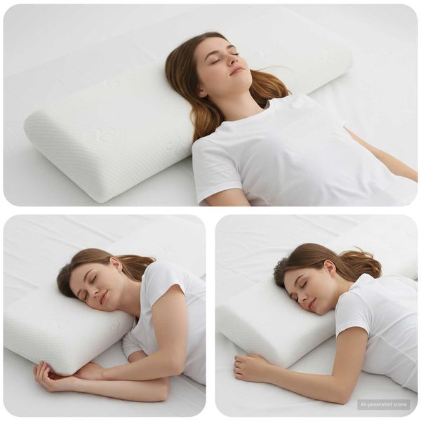 vidaXL Spací vankúš Biela 90 x 40 x 13 cm Gélová pamäťová pena