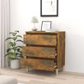vidaXL Komoda dymový dub 60x35x69 cm spracované drevo