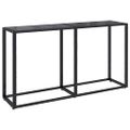 vidaXL Konzolový stolík čierny 140x35x75,5 cm tvrdené sklo