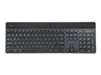 Keyboard - sustainable energy harvesting - full size - antibacterial - backlit - wireless - Bluetooth 5.0 - QWERTY - Spanish - black - recycled packaging