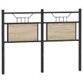 vidaXL Náhradné čelo postele, dub sonoma 120 cm, kompozitné drevo a oceľ