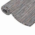 vidaXL Vonkajší koberec s plochým tkaním 160x230 cm hnedý a modrý