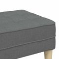 vidaXL lavička s vankúšom Tmavo šedá 113 x 57 x 39 cm látka