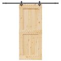 vidaXL Posuvné dvere NARVIK Prírodná a čierna 95 x 210 cm (213,5 cm)