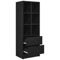 vidaXL Highboard so zásuvkou Čierny dub 45,5 x 34 x 127 cm