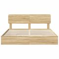 vidaXL Úložná posteľ Sonoma dub 180 x 200 cm Kompozitné drevo