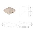 vidaXL Pyramídové krytky na plotové stĺpiky 6 ks 81x81 mm nehrdzavejúca oceľ