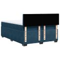 vidaXL Posteľný rám boxsping s matracom tmavomodrý 140x200 cm zamat