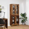 vidaXL Highboard 2 ks Staré drevo 69,5 x 34 x 180 cm Kompozitné drevo