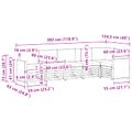 vidaXL Záhradná súprava gaučov 5 ks Prírodná a svetlosivá