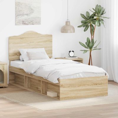 vidaXL Rám postele Sonoma 90 x 190 cm Masívne borovicové drevo
