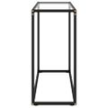 vidaXL Konzolový stolík priehľadný 80x35x75 cm tvrdené sklo