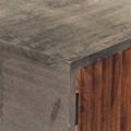 vidaXL Konzolový stolík sivý 120x35x75 cm surový mangovníkový masív