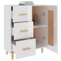 vidaXL Komoda lesklá biela 69,5x34x90 cm spracované drevo