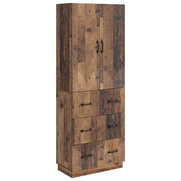 vidaXL Sada skríň 2 pcs Staré drevo 66 x 34,5 x 87 cm Kompozitné drevo
