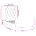 vidaXL Posteľ bez matraca tmavozelený 90x200 cm zamat
