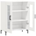 vidaXL Komoda lesklá biela 69,5x34x90 cm spracované drevo