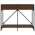 vidaXL Konzolový stolík hnedý dub 100x39x78,5 cm kompozitné drevo