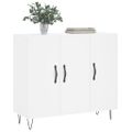vidaXL Komoda biela 90x34x80 cm kompozitné drevo