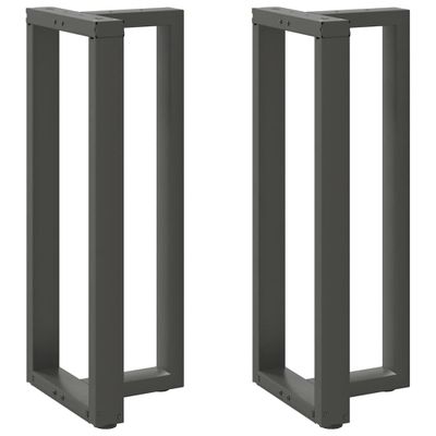 vidaXL Nohy barového stola v tvare T, 2 ks, antracitové, 40x35x(100-101) cm, oceľ