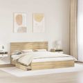 vidaXL Úložná posteľ Sonoma dub 180 x 200 cm Kompozitné drevo