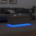 vidaXL Konferenčný stolík s LED osvetlením dub sonoma 90x50x40 cm