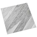 vidaXL Samo-lepiace podlahové dosky Šedý pruhovaný 30,5 x 30,5 cm