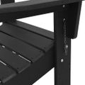 vidaXL Skladacia Adirondack kreslo Čierna 80,5 x 74,5 x 92 cm HDPE