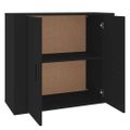vidaXL Komoda čierna 80x33x70 cm spracované drevo