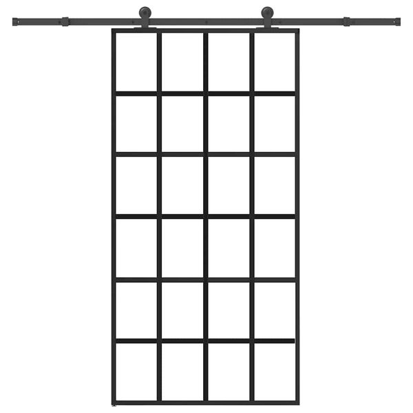 vidaXL Posuvné dvere s kovaním 102x205 cm ESG sklo a hliník